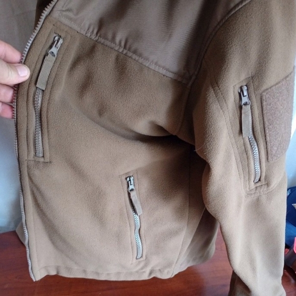 Condor Jacket 601 MensXL Brown Alpha Micro Fleece Tactical Full Zip Outdoor. XL - Picture 5 of 11